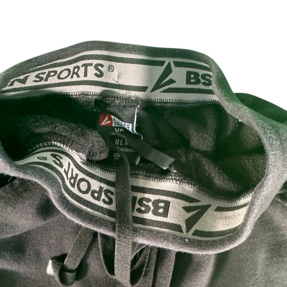 BSN Sports Womens Fleece Jogger Sweatpants XS Black Paw Print Logo Drawstring - Picture 4 of 11
